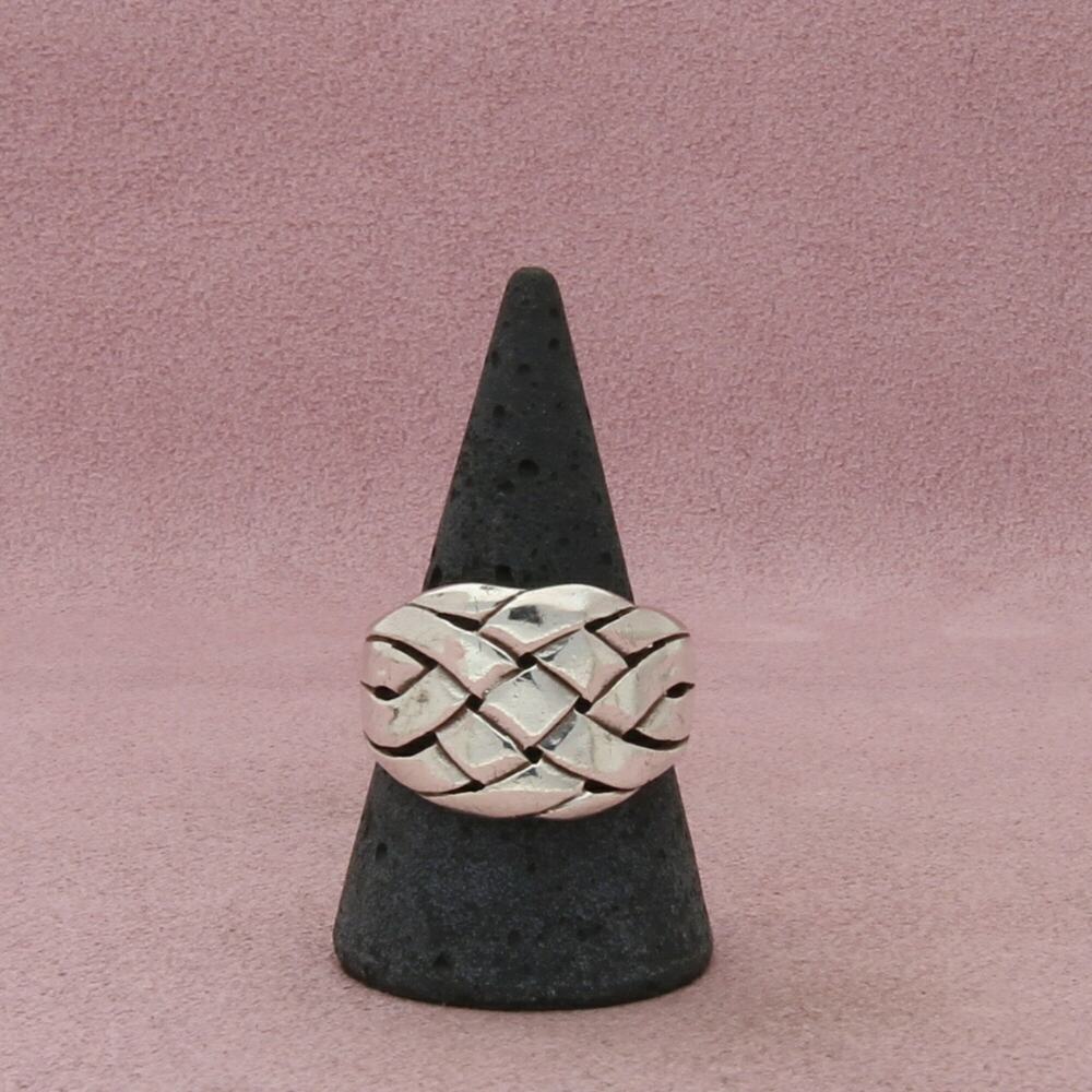 james avery sterling silver mens retired wide woven ring size 10.25